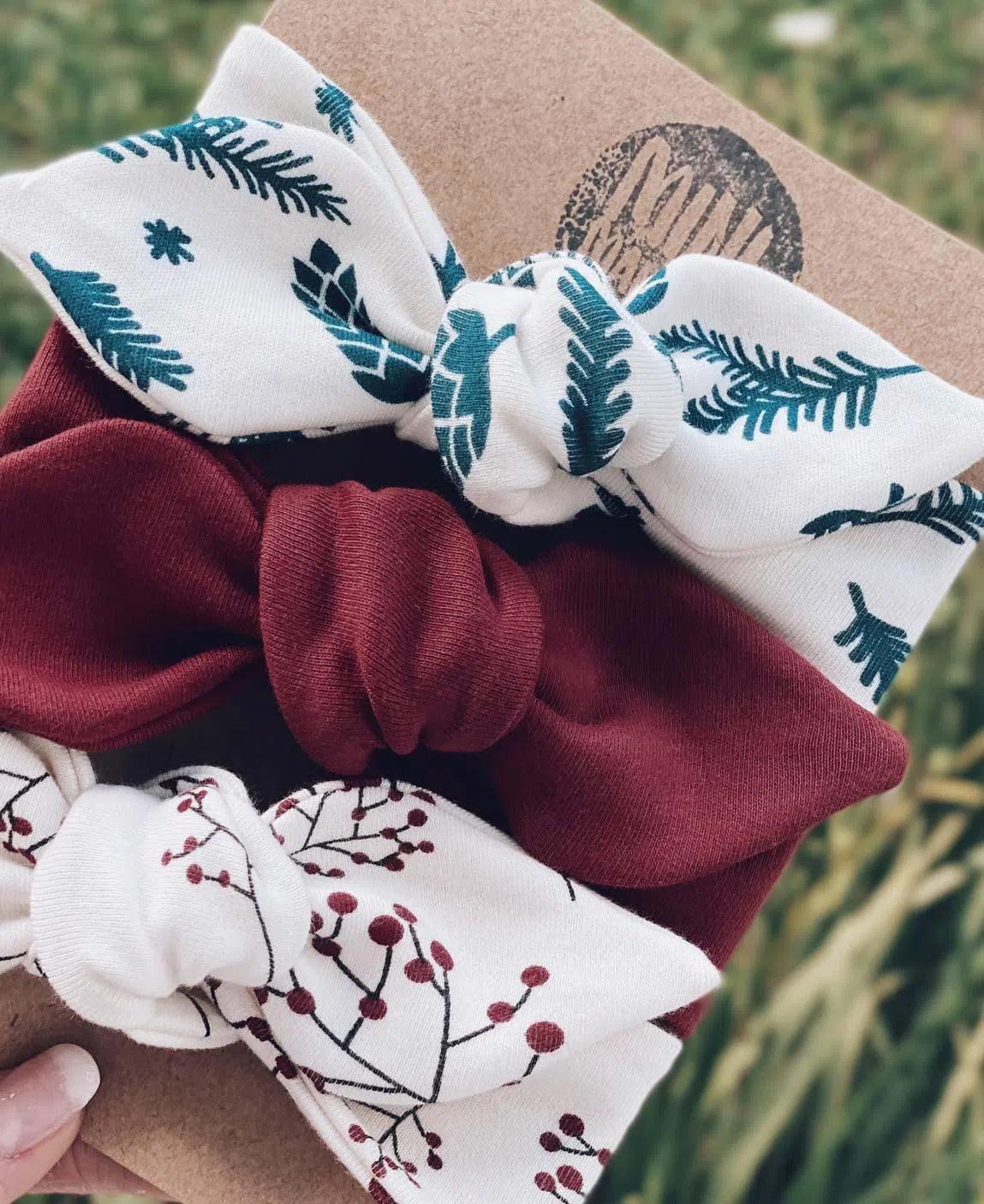 Faixinha de Cabelo Infantil | Pine Cones - MiniMalista Baby - 0, b2b, Baby, Christmas, com-desconto-mm10, Meia Estação, Menino, natal, SALE-FINAL, tab-tam-faixinha, Xmas -bebê-minimalista-estiloso
