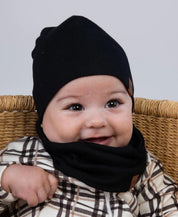 Gorro Infantil Canelado Unissex MiniMalista | Liso Preto - MiniMalista Baby - 0.2, 0.3, b2b, black-friday, com-desconto-mm10, Frio, Menino, Neutro, Unissex, Winter Sale 20%, Winter Sale 30% -bebê-minimalista-estiloso