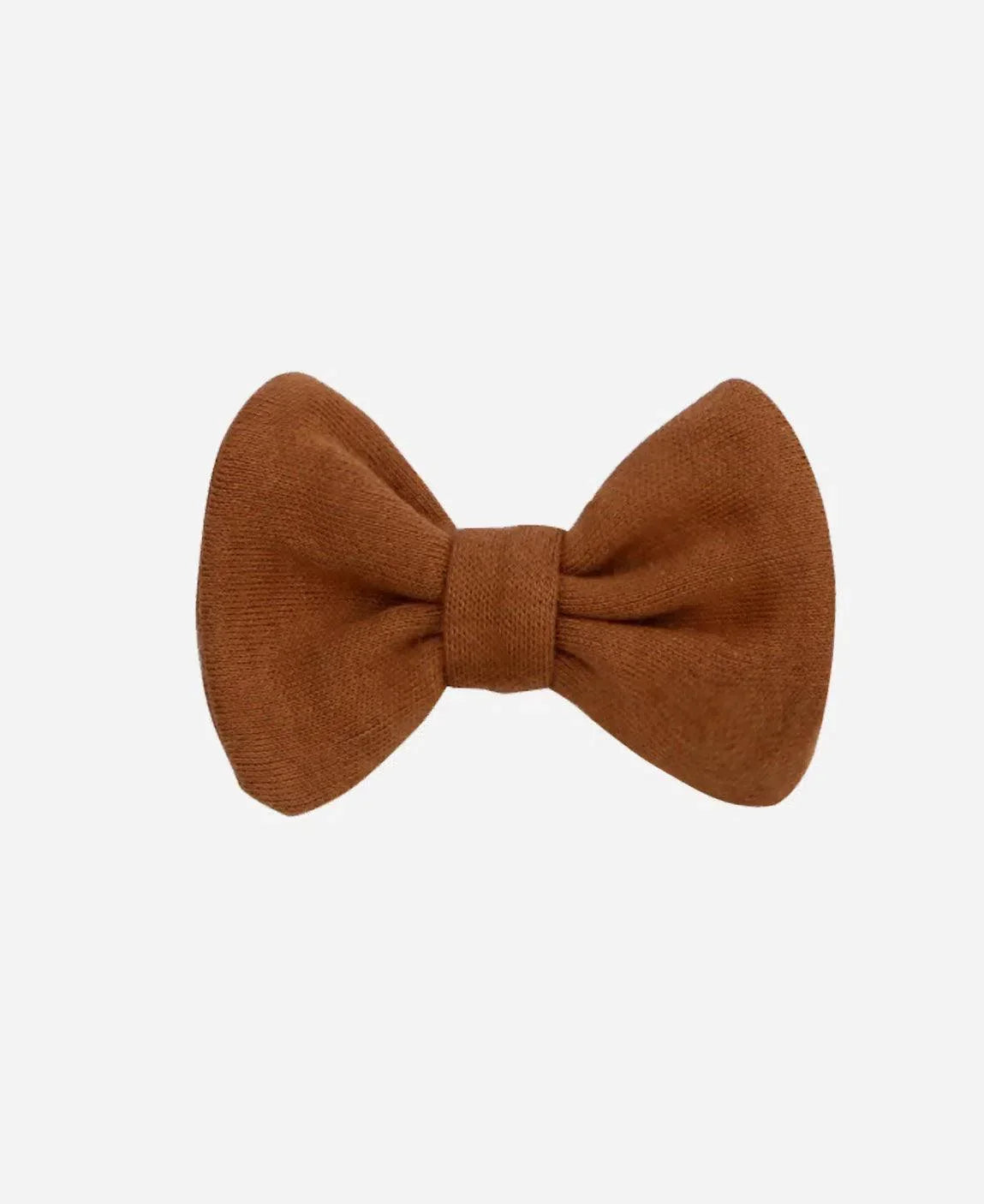 Laço de Malha com Clip de Cabelo MiniMalista | Liso Caramelo - MiniMalista Baby - 0.5, b2b, Baby, black-friday, com-desconto-mm10, laço-clip, Meia Estação, Menina -bebê-minimalista-estiloso