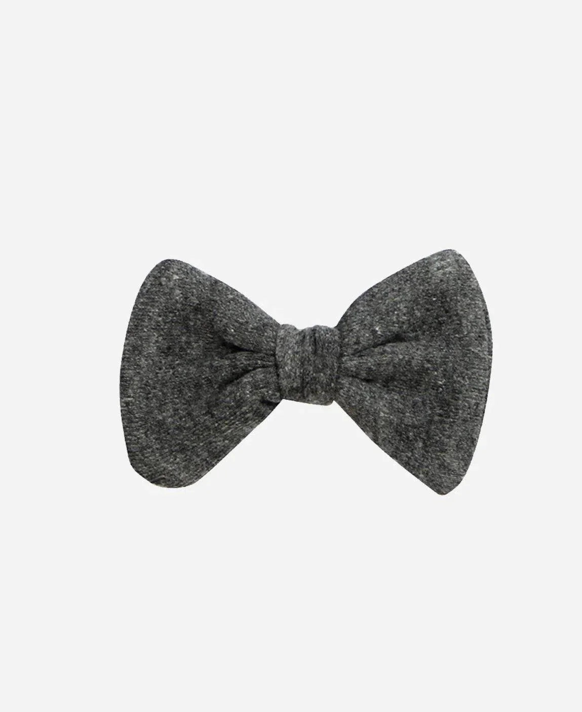 Laço de Malha com Clip de Cabelo | Mescla Escuro - MiniMalista Baby - 0.3, b2b, Baby, black-friday, com-desconto-mm10, laço-clip, Meia Estação, Menina -bebê-minimalista-estiloso