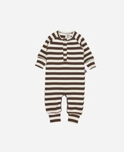 Macacão Bebê Canelado Botões Unissex Listras Marrom e Off - MiniMalista Baby - 0.35, 2macacoespor199, b2b, Baby, black-friday, com-desconto-mm10, Frio, Menino, Neutro, tab-tam-mac-botões, Unissex, Winter Sale 30% -bebê-minimalista-estiloso
