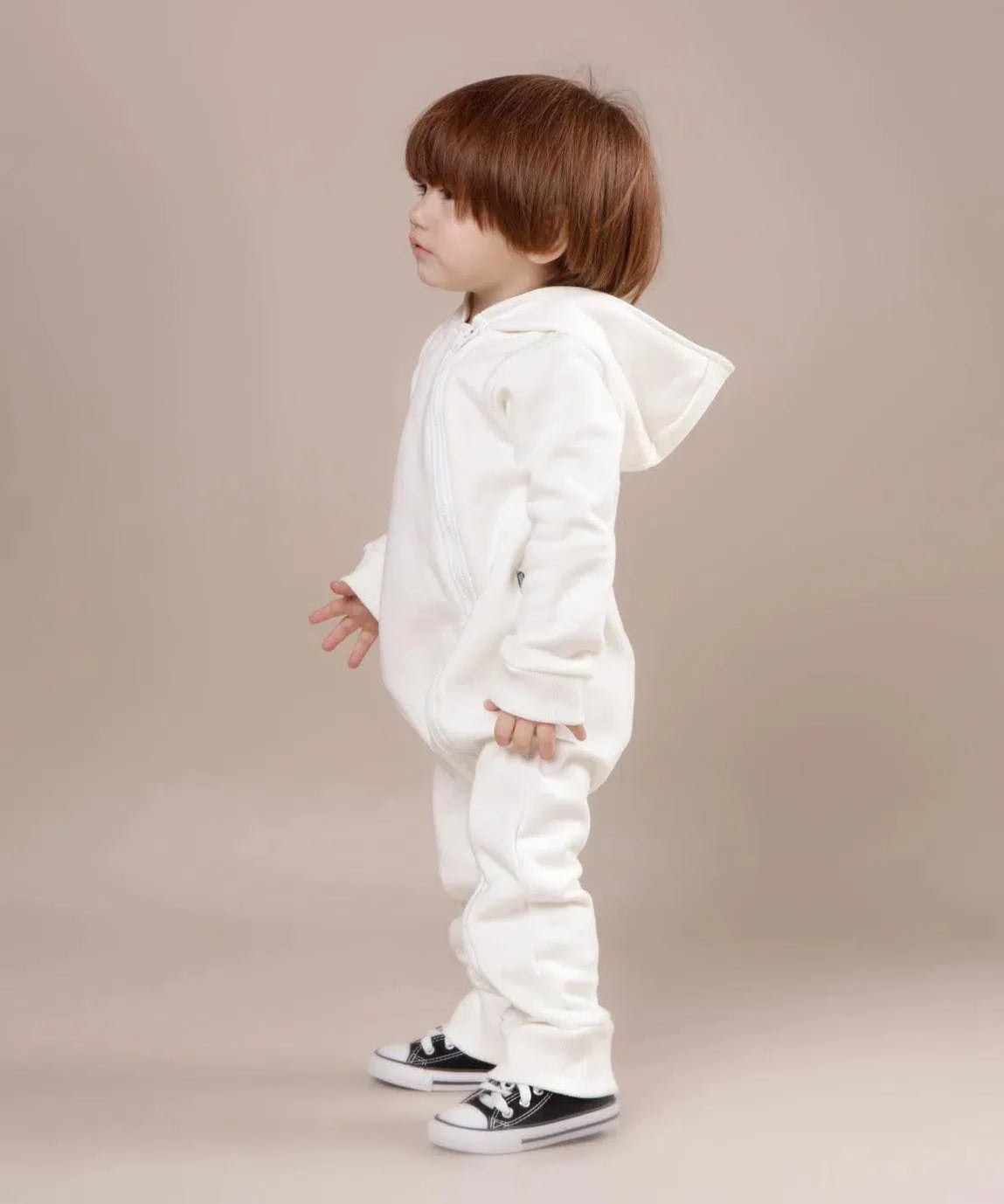 Macacão Bebê Capuz e Ziper Moletom Unissex MiniMalista | Liso Branco Off - MiniMalista Baby - 0.4, Ano Novo, anonovo, b2b, Baby, black-friday, com-desconto-mm10, Frio, Menino, Neutro, new, Reveillon, tab-tam-macacao-capuz-1, Unissex, Winter Sale 20% -bebê-minimalista-estiloso