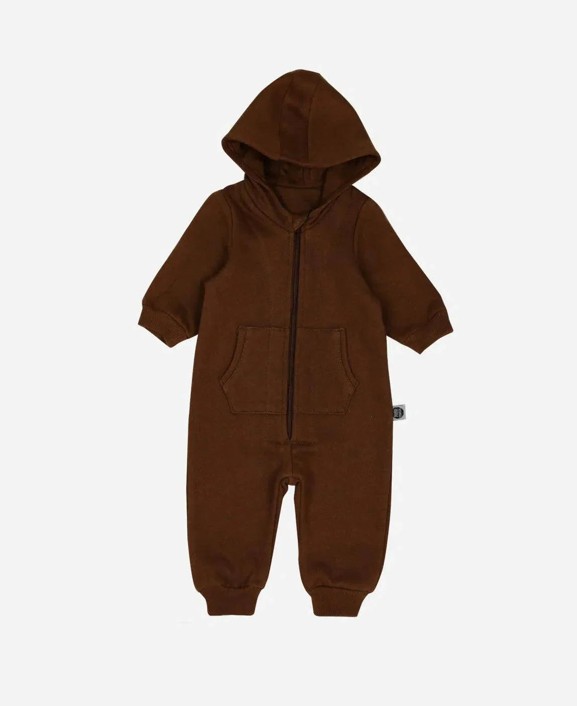 Macacão Bebê Capuz e Ziper Moletom Unissex MiniMalista | Liso Oak - MiniMalista Baby - 0.4, b2b, Baby, black-friday, com-desconto-mm10, Frio, Menino -bebê-minimalista-estiloso