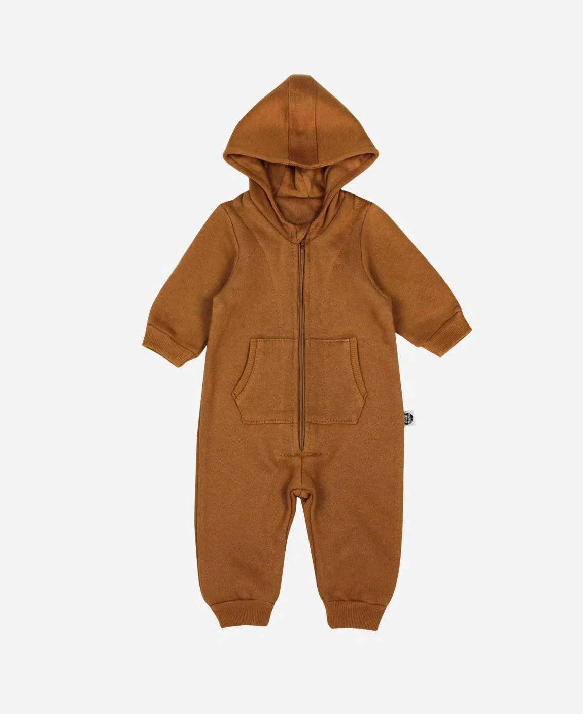 Macacão Bebê Capuz e Ziper Unissex Moletom Peluciado MiniMalista | Liso Ginger - MiniMalista Baby - 0.5, b2b, Baby, black-friday, com-desconto-mm10, Frio, Menino, Neutro, Unissex -bebê-minimalista-estiloso