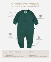 Kit 2 Macacões Canelados | Goldie e Deep Green