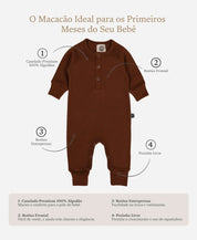 Kit 2 Macacões Canelados | Listras Caramelo e Oak