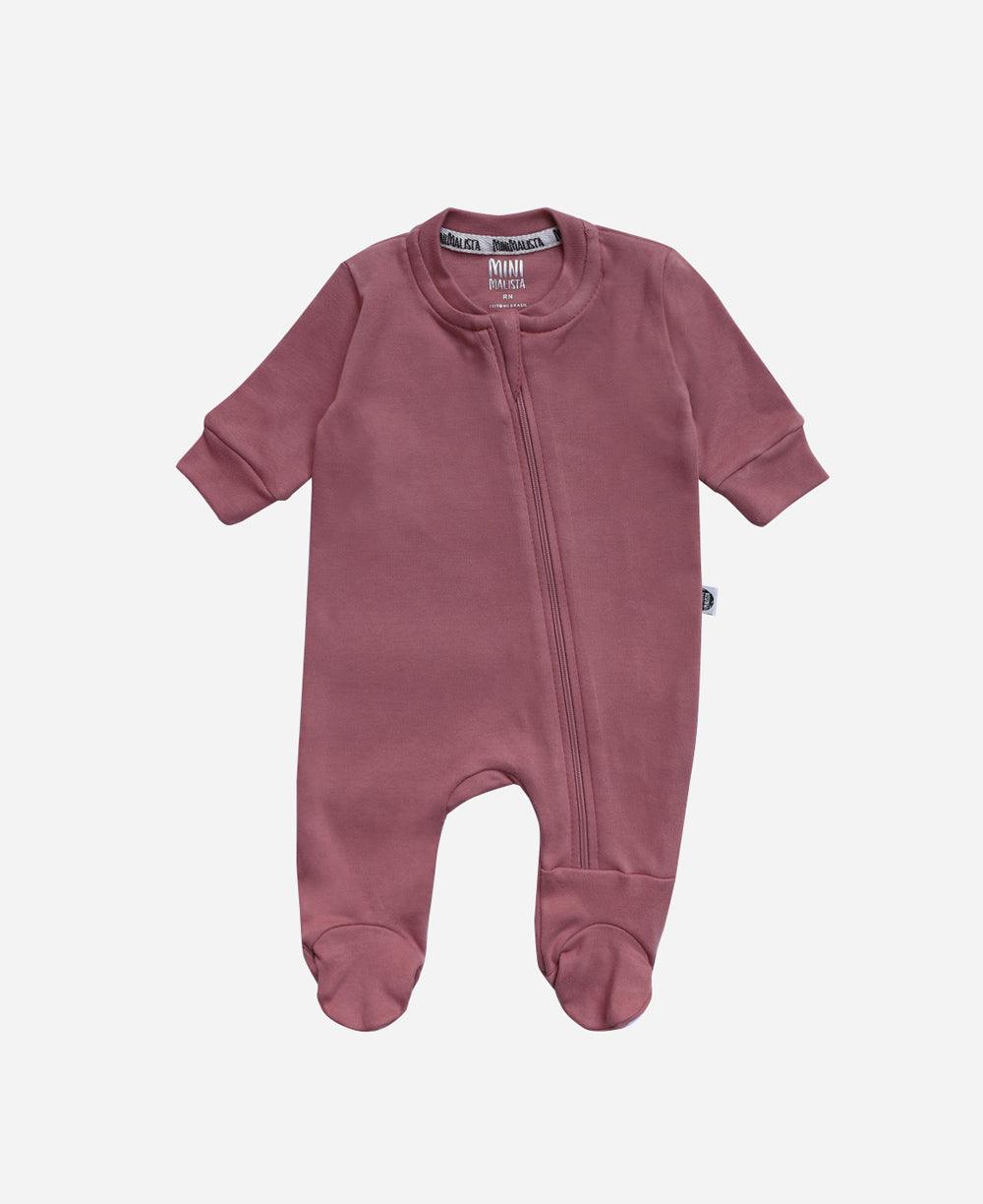 Macacão de Bebê Maternidade Unissex MiniMalista Liso Dark Rose - MiniMalista Baby - b2b, Baby, com-desconto-mm10, Meia Estação, Menina, tab-tam-macacao-maternidade -bebê-minimalista-estiloso