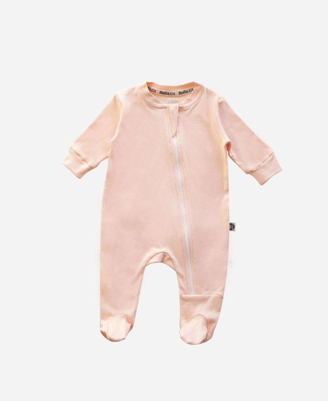 Macacão de Bebê Maternidade Unissex MiniMalista Liso Peachy - MiniMalista Baby - b2b, Baby, com-desconto-mm10, Meia Estação, Menina, tab-tam-macacao-maternidade -bebê-minimalista-estiloso