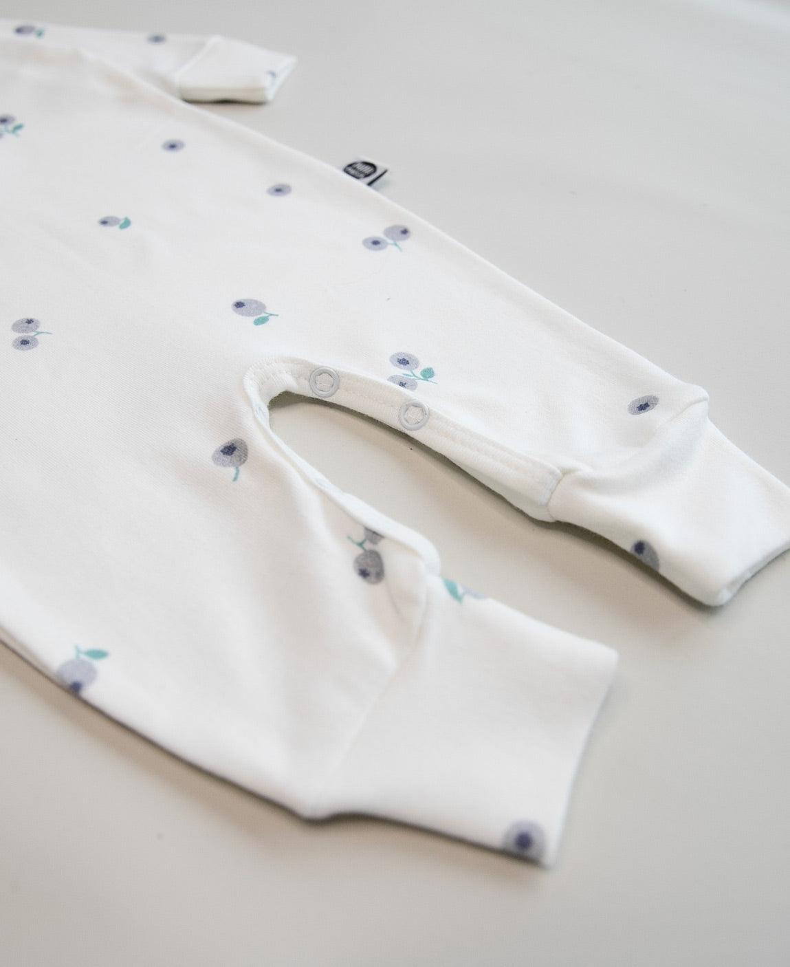 Macacão de Bebê Raglan Botões Unissex Blueberry - MiniMalista Baby - b2b, Baby, com-desconto-mm10, Meia Estação, Menina, Neutro, tab-tam-mac-botões, Unissex -bebê-minimalista-estiloso