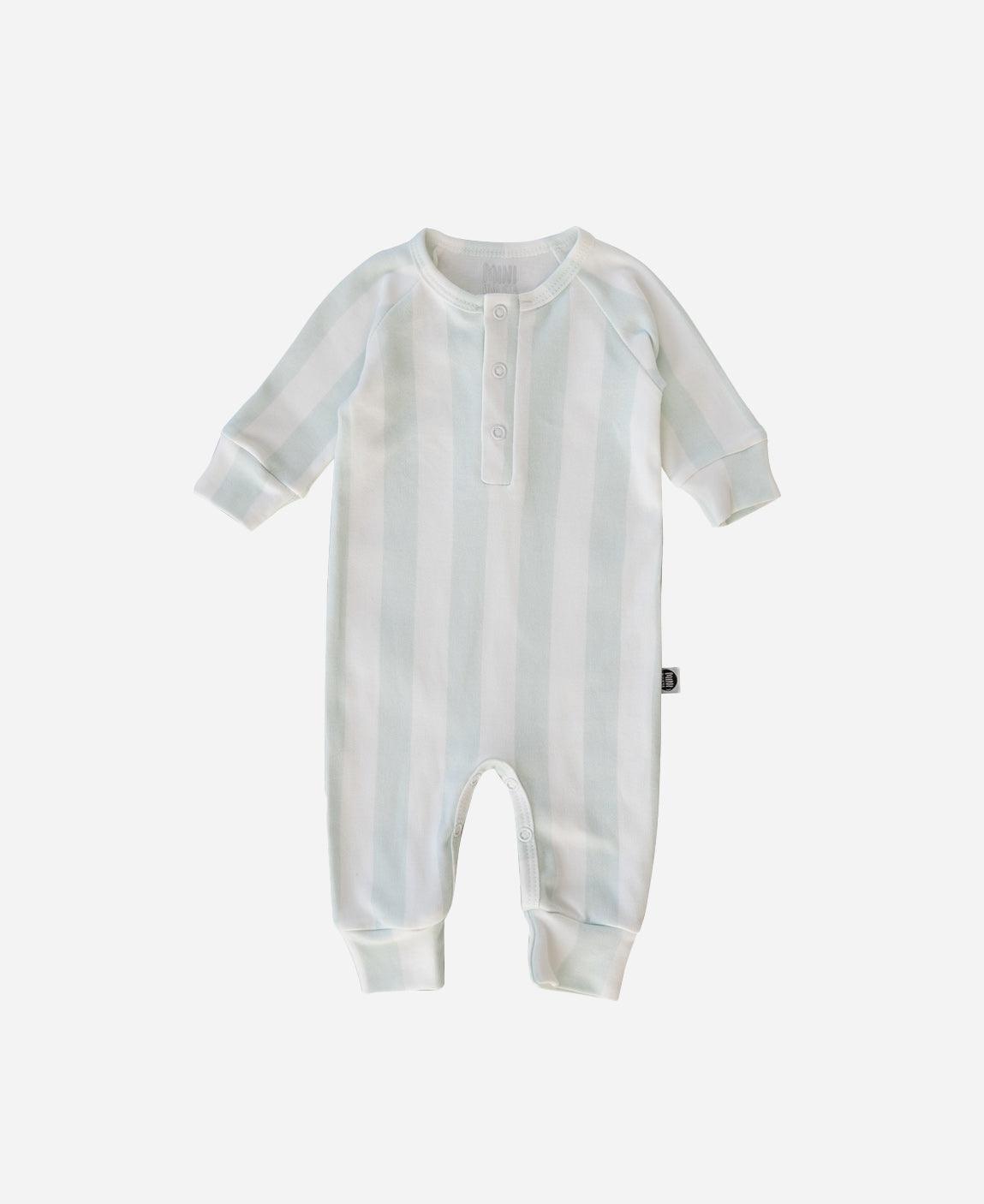 Macacão de Bebê Raglan Botões Unissex Listras Fresh - MiniMalista Baby - b2b, Baby, com-desconto-mm10, Meia Estação, Menino, new, tab-tam-mac-botões -bebê-minimalista-estiloso