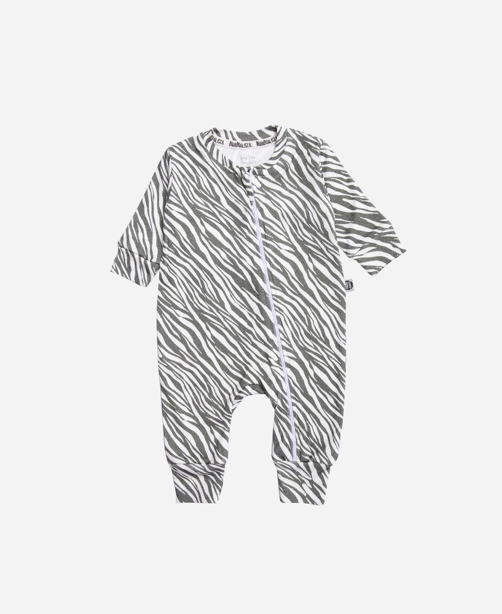 Macacão de Bebê Ziper Unissex Zebra - MiniMalista Baby - b2b, Baby, com-desconto-mm10, Meia Estação, Menina, Menino, tab-tam-macacão-ziper -bebê-minimalista-estiloso