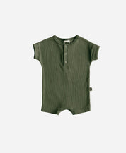 Macaquinho Canelado Manguinha Unissex MiniMalista | Liso Jungle Green - MiniMalista Baby - 0.2, b2b, Baby, black-friday, Calor, Christmas, com-desconto-mm10, Menino, Natal, Neutro, tab-tam-macaquinho-romper, Unissex, Verão, Xmas -bebê-minimalista-estiloso