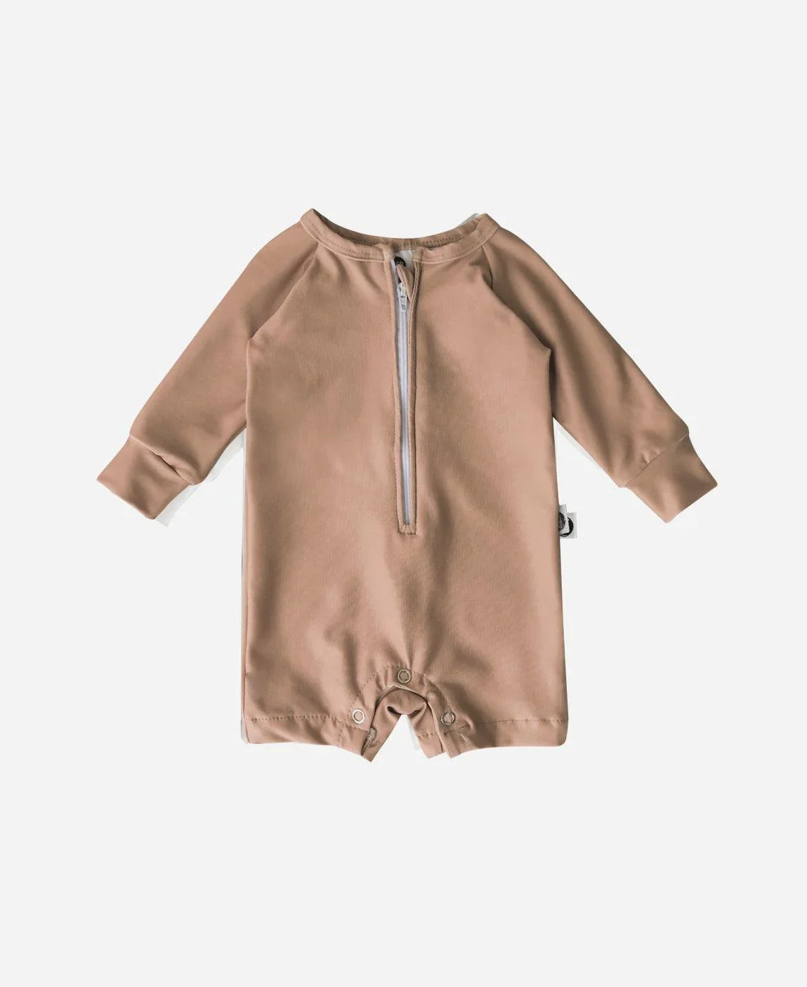 Macaquinho de Praia UV50+ | Liso Mocha - MiniMalista Baby - 0, b2b, Baby, Calor, com-desconto-mm10, Menina, Neutro, SALE-FINAL, tab-tam-macaquinho-praia, Unissex, Verão -bebê-minimalista-estiloso