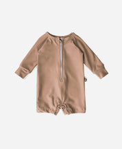Macaquinho de Praia UV50+ | Liso Mocha - MiniMalista Baby - 0, b2b, Baby, Calor, com-desconto-mm10, Menina, Neutro, SALE-FINAL, tab-tam-macaquinho-praia, Unissex, Verão -bebê-minimalista-estiloso