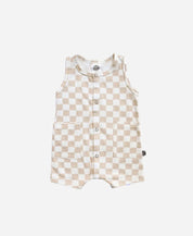 Macaquinho de Verão Botões Regata Unissex | Racer Beige - MiniMalista Baby - 0.3, b2b, Baby, black-friday, Calor, com-desconto-mm10, Kids, Menino, Neutro, tab-tam-macaquinho-tank-romper, Unissex, Verão -bebê-minimalista-estiloso