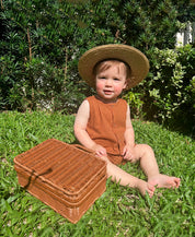 Macaquinho de Verão Botões Regata Unissex | Liso Ginger