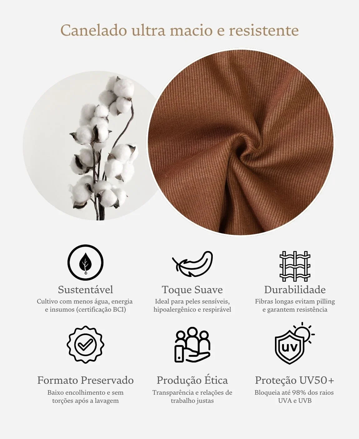 Kit 2 Macacões Canelados | Listras Caramelo e Oak