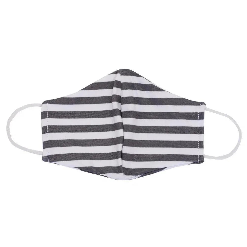Máscara Proteção UV+50 Estampada Listras Retrô Cinza - MiniMalista Baby - b2b, Baby, Meia Estação, Menino, Neutro, outlet, Unissex -bebê-minimalista-estiloso