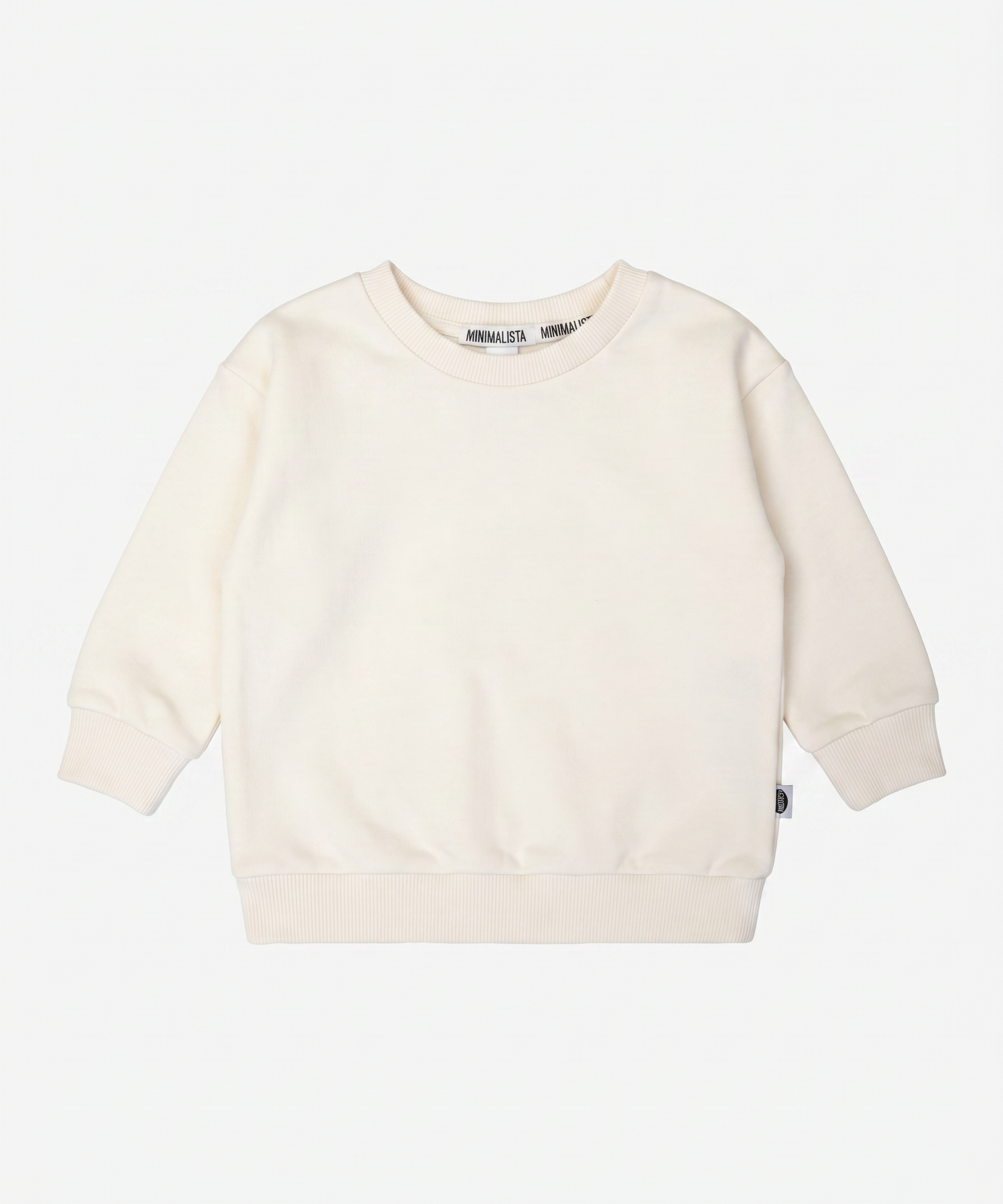 Moletom Peluciado Unissex Liso Branco Off MiniMalista Baby — quentinho, 100% algodão sustentável, estiloso, cor lisa minimalista, conforto atemporal e aquecimento para bebê e criança no inverno