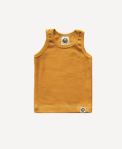 Regata Infantil Unissex Canelada MiniMalista Liso Mostarda - MiniMalista Baby - 0.3, b2b, black-friday, Calor, com-desconto-mm10, Menino, Neutro, tab-tam-regata, Unissex, Verão -bebê-minimalista-estiloso