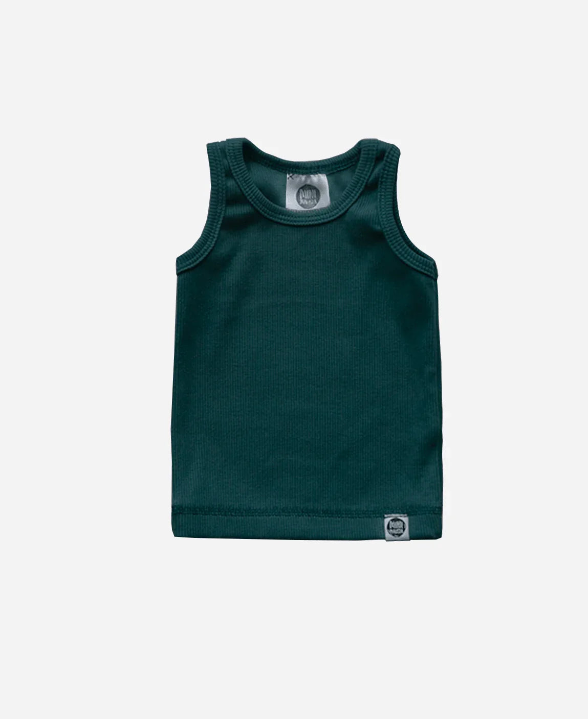Regata Infantil Unissex Canelada MiniMalista | Liso Deep Green - MiniMalista Baby - 0.2, b2b, black-friday, Calor, com-desconto-mm10, Menino, Neutro, tab-tam-regata, Unissex, Verão -bebê-minimalista-estiloso