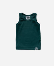 Regata Infantil Unissex Canelada MiniMalista | Liso Deep Green - MiniMalista Baby - 0.2, b2b, black-friday, Calor, com-desconto-mm10, Menino, Neutro, tab-tam-regata, Unissex, Verão -bebê-minimalista-estiloso