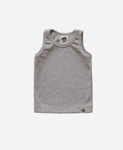 Regata Infantil Unissex Canelada MiniMalista | Liso Mescla Médio - MiniMalista Baby - 0.3, b2b, black-friday, Calor, com-desconto-mm10, Menino, Neutro, SALE-FINAL, tab-tam-regata, Unissex, Verão -bebê-minimalista-estiloso