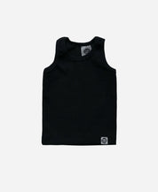 Regata Infantil Unissex Canelada MiniMalista | Liso Preto - MiniMalista Baby - 0.2, 0.3, b2b, black-friday, Calor, com-desconto-mm10, Menino, Neutro, tab-tam-regata, Unissex, Verão -bebê-minimalista-estiloso