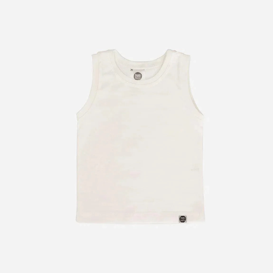 Regata Infantil Unissex MiniMalista | Liso Branco Off - MiniMalista Baby - 0.25, 0.3, Ano Novo, anonovo, b2b, black-friday, Calor, com-desconto-mm10, Menino, Neutro, new, Reveillon, tab-tam-regata, Unissex, Verão -bebê-minimalista-estiloso