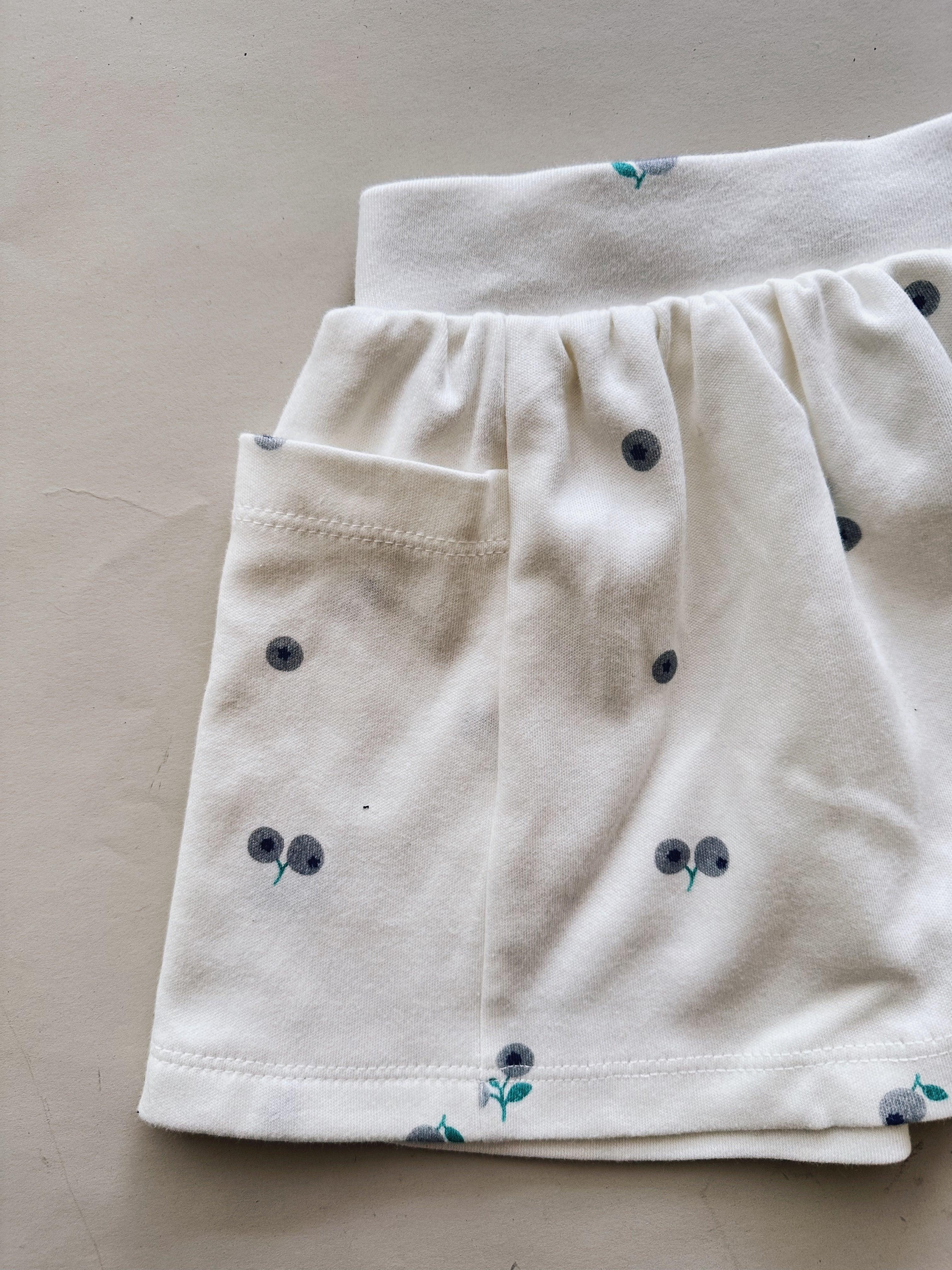 Saia Bolso Infantil | Blueberry - MiniMalista Baby - 0.25, b2b, black-friday, Calor, com-desconto-mm10, Kids, Menina, tab-tam-saia-bolso-2, Verão -bebê-minimalista-estiloso