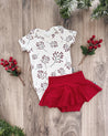 Saia Boomies Infantil Liso Real Red - MiniMalista Baby - b2b, Calor, Christmas, com-desconto-mm10, Kids, Menina, Natal, Verão, Xmas -bebê-minimalista-estiloso