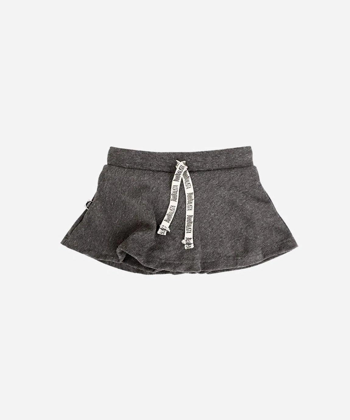 Saia-Shorts Infantil MiniMalista Liso | Mescla Escuro - MiniMalista Baby - 0.3, b2b, black-friday, Calor, com-desconto-mm10, Kids, Menina, tab-tam-short-saia, Verão -bebê-minimalista-estiloso