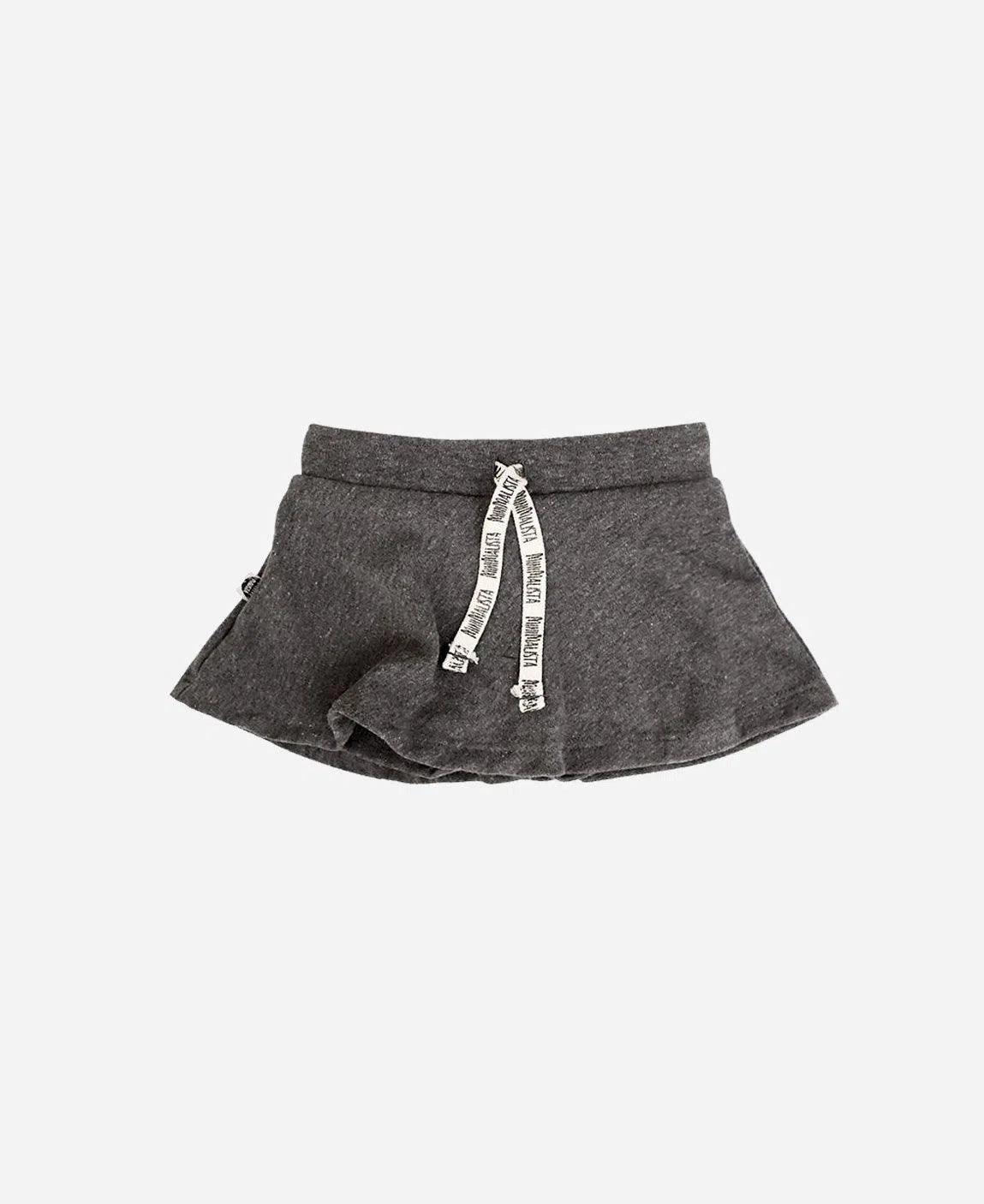 Saia-Shorts Infantil MiniMalista Liso | Mescla Escuro - MiniMalista Baby - 0.3, b2b, black-friday, Calor, com-desconto-mm10, Kids, Menina, tab-tam-short-saia, Verão -bebê-minimalista-estiloso
