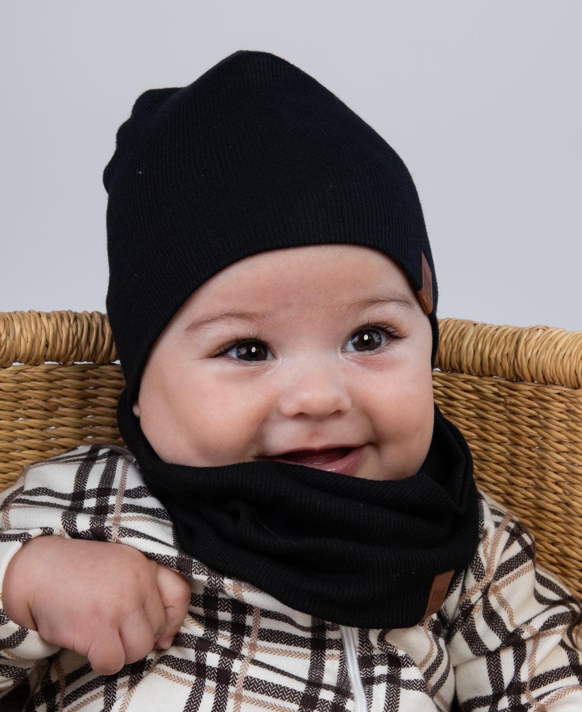 Scarf Golinha Infantil Canelado Unissex MiniMalista Liso Preto - MiniMalista Baby - b2b, com-desconto-mm10, Frio, Menino, Neutro, Unissex, Winter Sale 20%, Winter Sale 30% -bebê-minimalista-estiloso