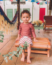 Sunga Infantil Estampado UV50+ | Racer Oak - MiniMalista Baby - 0, b2b, Calor, com-desconto-mm10, Menino, Neutro, Unissex, Verão -bebê-minimalista-estiloso