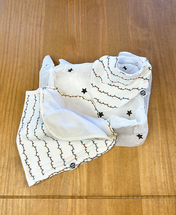 Kit Babador + Paninho de Arrotar (Burp Cloth) Lights