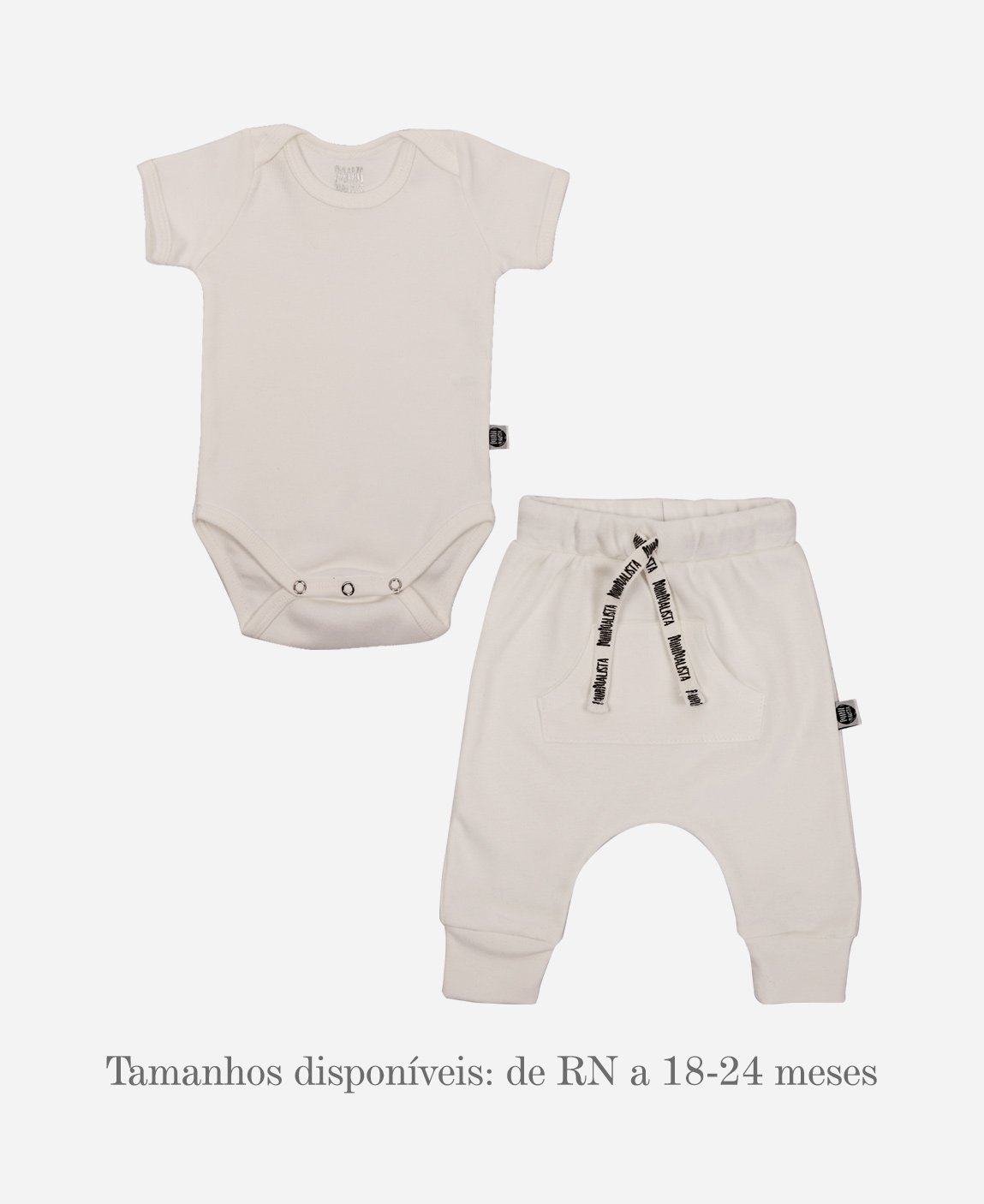 Conjunto Body e Calça | Liso Branco Off