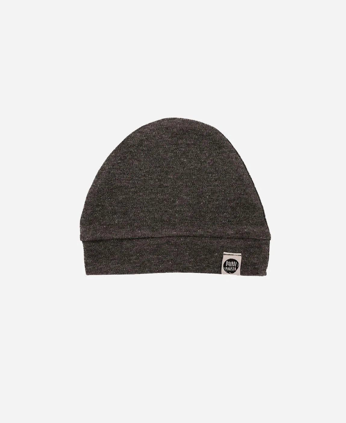 Touca de Bebê Unissex MiniMalista Liso | Mescla Escuro - MiniMalista Baby - 0.3, b2b, Baby, black-friday, com-desconto-mm10, Meia Estação, Menino, tab-tam-touca-bebe, Winter Sale 20% -bebê-minimalista-estiloso