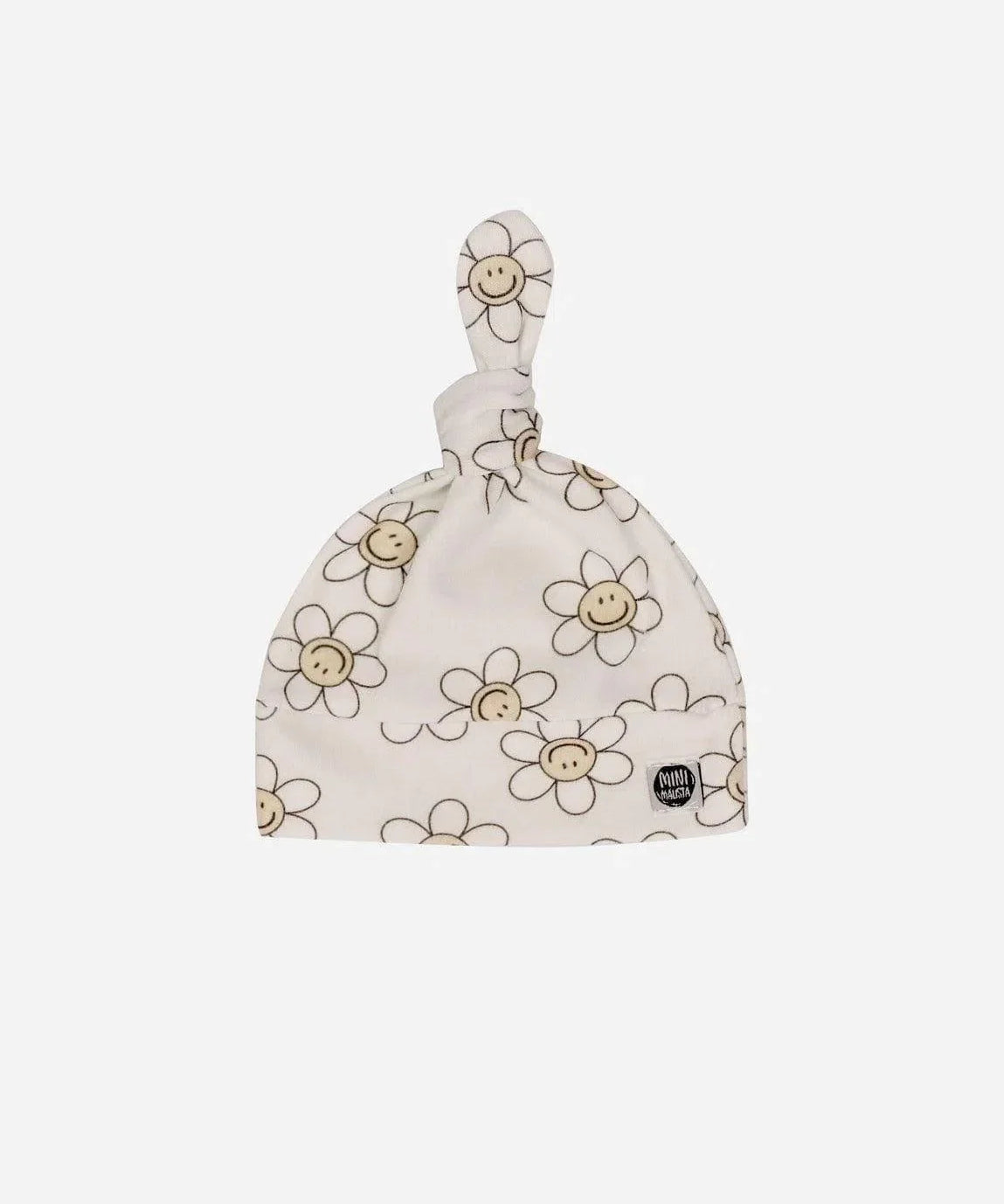Touca Nó Recém-Nascido Unissex | Flower Power - MiniMalista Baby - 0.3, Ano Novo, b2b, Baby, black-friday, com-desconto-mm10, Meia Estação, Menina, Reveillon, tab-tam-touca-nó -bebê-minimalista-estiloso