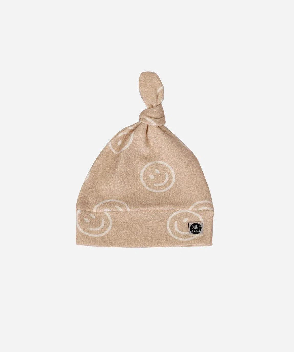 Touca Nó Recém-Nascido Unissex | Smiley - MiniMalista Baby - 0.3, b2b, Baby, black-friday, com-desconto-mm10, Meia Estação, Menino, Neutro, tab-tam-touca-nó, Unissex -bebê-minimalista-estiloso