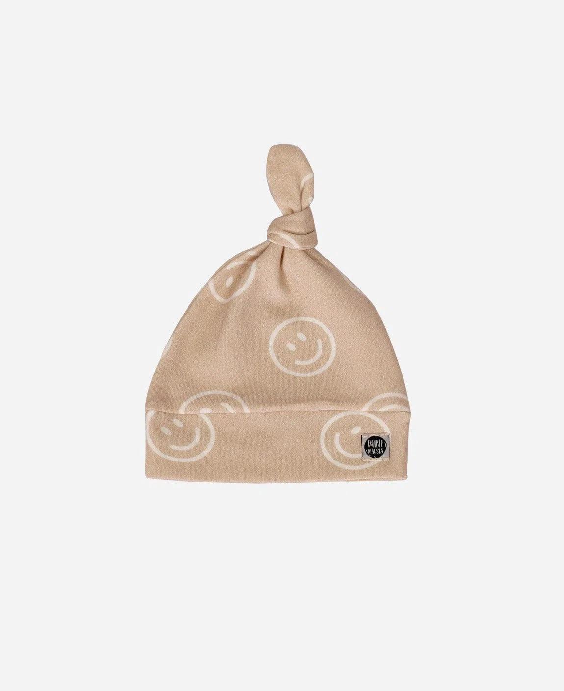 Touca Nó Recém-Nascido Unissex | Smiley - MiniMalista Baby - 0.3, b2b, Baby, black-friday, com-desconto-mm10, Meia Estação, Menino, Neutro, tab-tam-touca-nó, Unissex -bebê-minimalista-estiloso