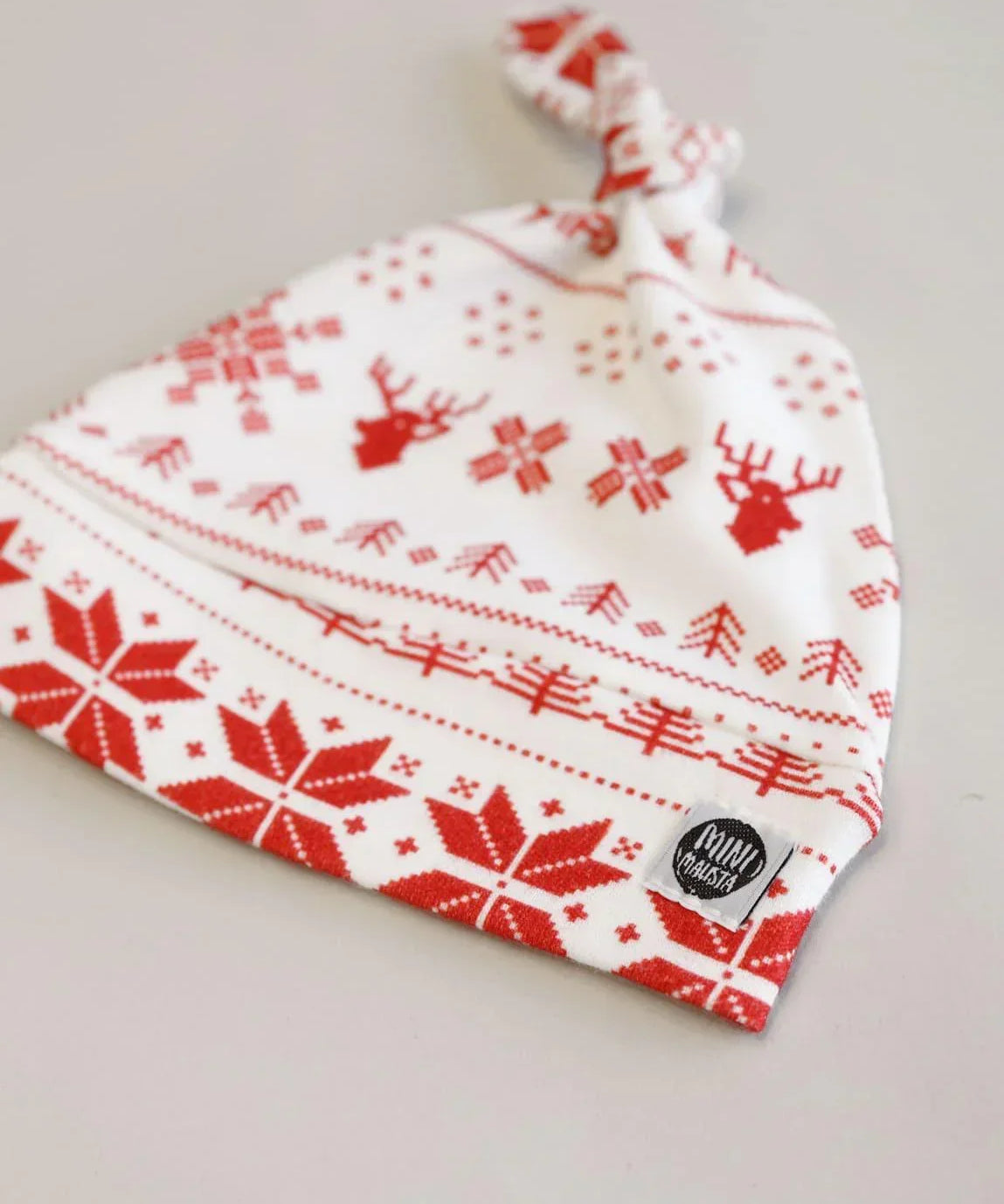 Touca Nó Recém-Nascido Unissex | Xmas Tricot - MiniMalista Baby - 0, b2b, Baby, Christmas, com-desconto-mm10, Meia Estação, Menina, natal, Neutro, tab-tam-touca-nó, Unissex, Xmas -bebê-minimalista-estiloso
