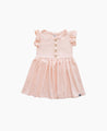 Vestido de Verão Infantil Babado Liso Peachy - MiniMalista Baby - b2b, Calor, com-desconto-mm10, Kids, Menina, Verão -bebê-minimalista-estiloso