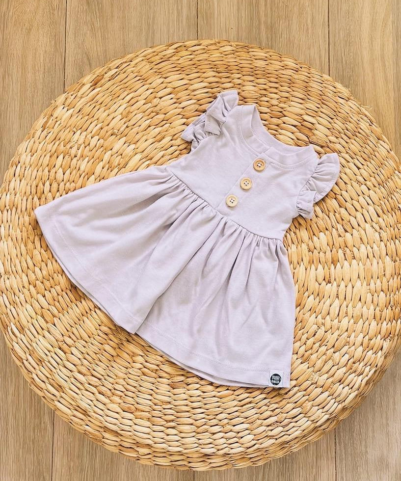 Vestido de Verão Infantil Babado | Liso Lilac - MiniMalista Baby - 0.3, b2b, black-friday, Calor, com-desconto-mm10, Kids, Menina, tab-tam-vestido-babado, tab-tam-vestido-manga-curta, Verão -bebê-minimalista-estiloso