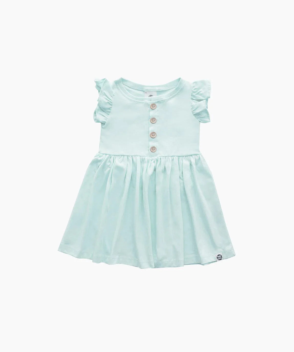 Vestido de Verão Infantil Babado | Liso Mint - MiniMalista Baby - 0.3, b2b, black-friday, Calor, com-desconto-mm10, Kids, Menina, tab-tam-vestido-babado, tab-tam-vestido-manga-curta, Verão -bebê-minimalista-estiloso