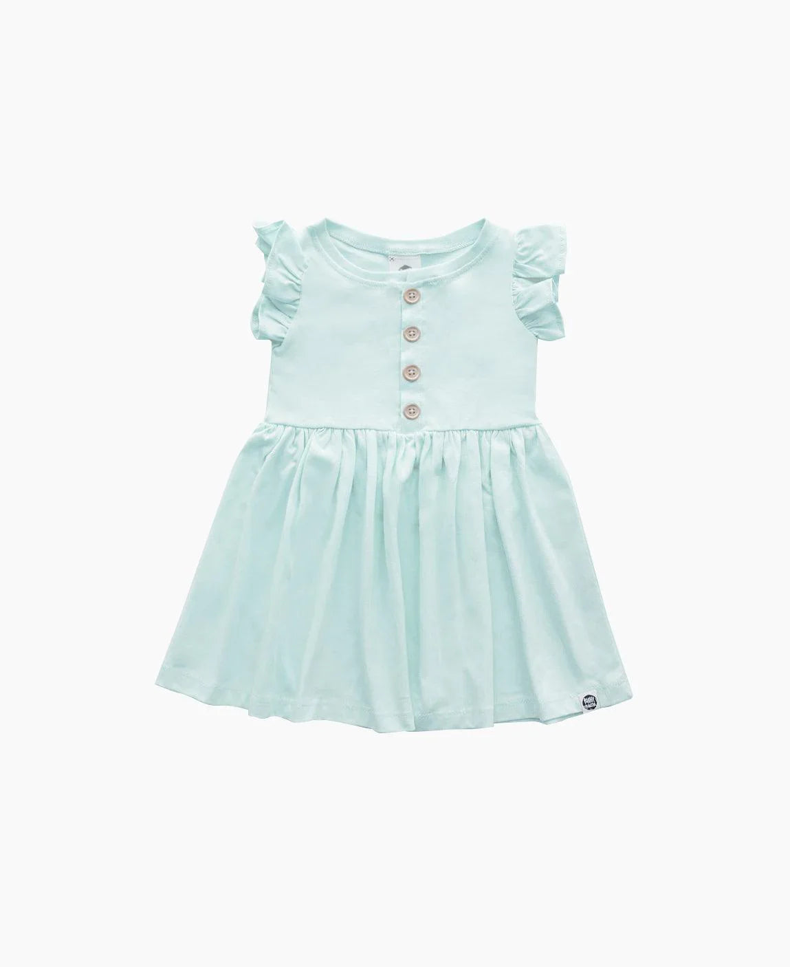 Vestido de Verão Infantil Babado | Liso Mint - MiniMalista Baby - 0.3, b2b, black-friday, Calor, com-desconto-mm10, Kids, Menina, tab-tam-vestido-babado, tab-tam-vestido-manga-curta, Verão -bebê-minimalista-estiloso