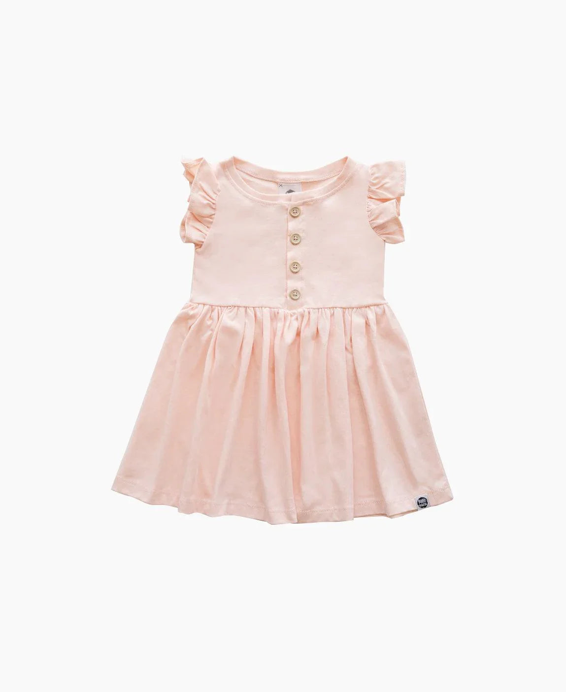 Vestido de Verão Infantil Babado | Liso Peachy - MiniMalista Baby - 0.3, b2b, black-friday, Calor, com-desconto-mm10, Kids, Menina, tab-tam-vestido-babado, tab-tam-vestido-manga-curta, Verão -bebê-minimalista-estiloso