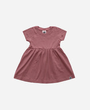 Vestido de Verão Infantil | Liso Dark Rose - MiniMalista Baby - 0.3, b2b, black-friday, Calor, com-desconto-mm10, Kids, Menina, tab-tam-vestido-manga-curta, Verão -bebê-minimalista-estiloso
