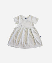 Vestido de Verão Meia Malha Infantil Mármore Carrara