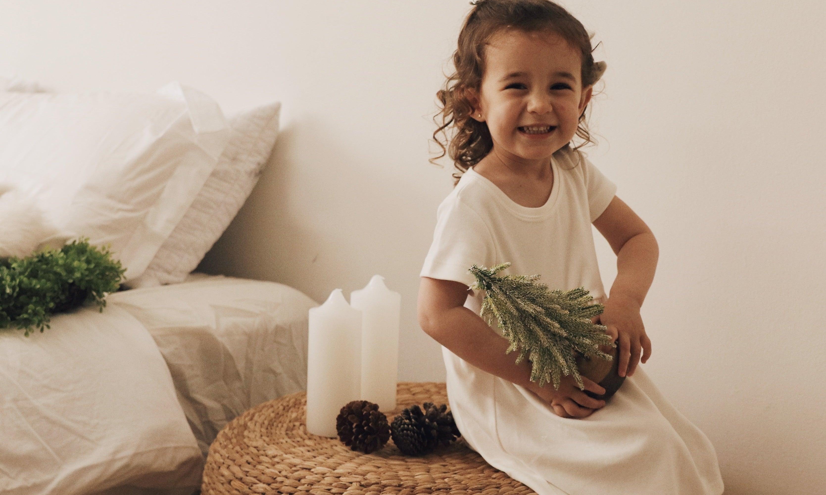 Vestido Infantil com Manga Curta MiniMalista Liso Branco Off - MiniMalista Baby - Ano Novo, anonovo, b2b, Calor, com-desconto-mm10, Kids, Menina, Neutro, Reveillon, Unissex, Verão -bebê-minimalista-estiloso